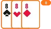 Three eights form a zero-point Perfect Hand set.