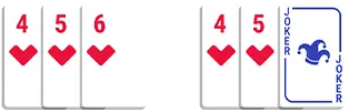 A four-five-six run and a Joker-completed run.